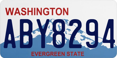 WA license plate ABY8294