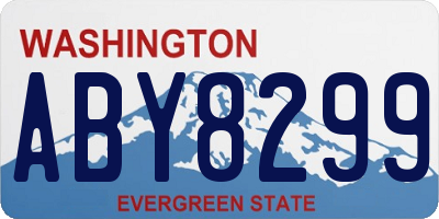 WA license plate ABY8299