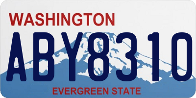 WA license plate ABY8310