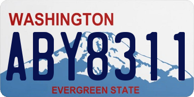 WA license plate ABY8311