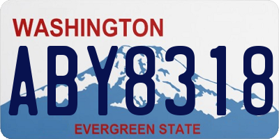 WA license plate ABY8318
