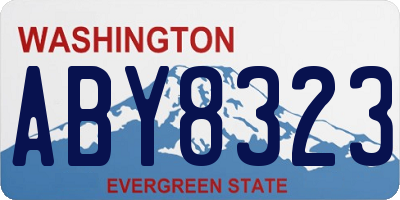 WA license plate ABY8323