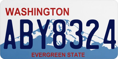 WA license plate ABY8324