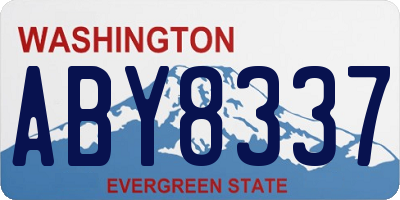 WA license plate ABY8337