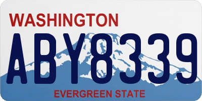 WA license plate ABY8339