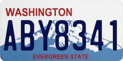 WA license plate ABY8341