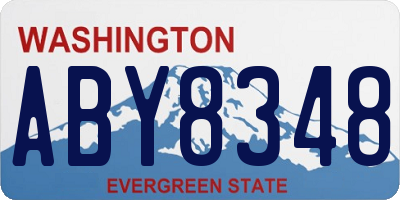 WA license plate ABY8348