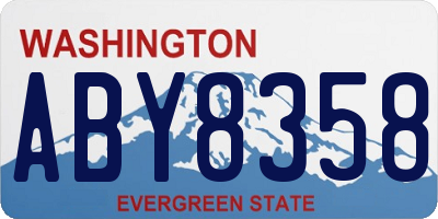WA license plate ABY8358