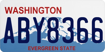 WA license plate ABY8366
