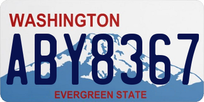 WA license plate ABY8367