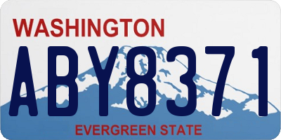WA license plate ABY8371