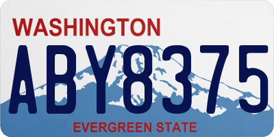 WA license plate ABY8375