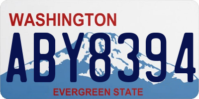 WA license plate ABY8394