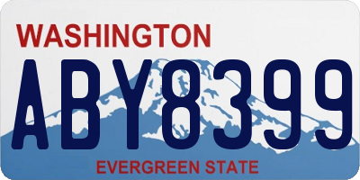 WA license plate ABY8399