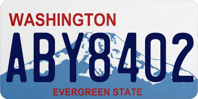 WA license plate ABY8402