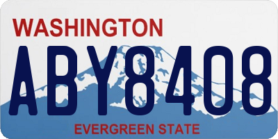 WA license plate ABY8408