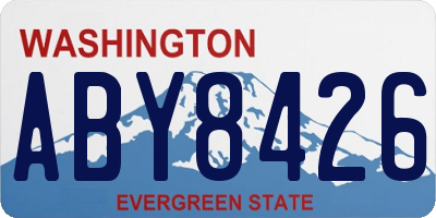 WA license plate ABY8426