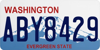 WA license plate ABY8429