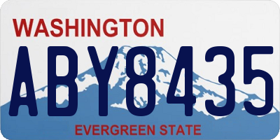 WA license plate ABY8435