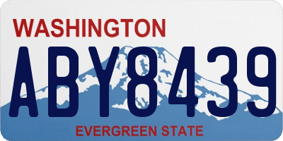 WA license plate ABY8439