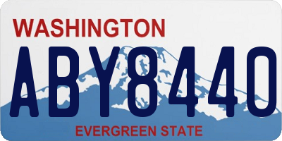 WA license plate ABY8440