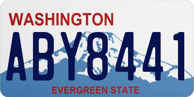 WA license plate ABY8441