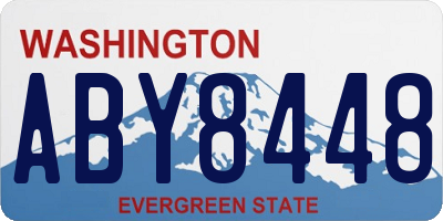 WA license plate ABY8448