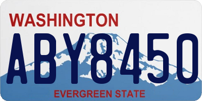 WA license plate ABY8450