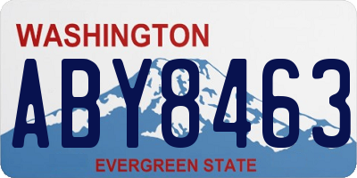 WA license plate ABY8463