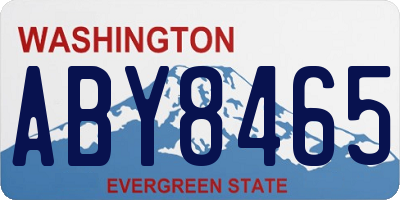 WA license plate ABY8465