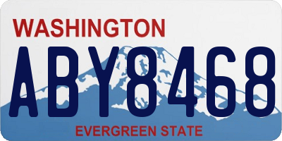 WA license plate ABY8468