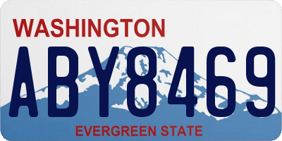 WA license plate ABY8469