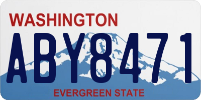WA license plate ABY8471