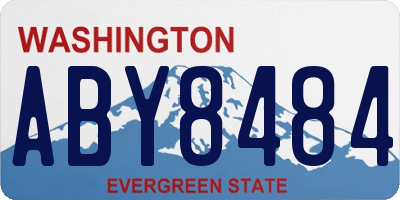 WA license plate ABY8484