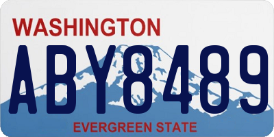 WA license plate ABY8489