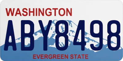 WA license plate ABY8498