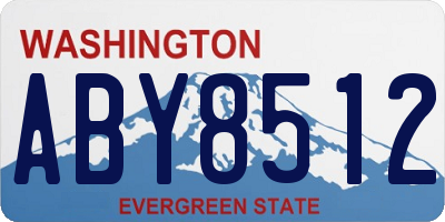 WA license plate ABY8512