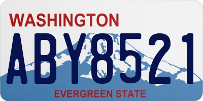 WA license plate ABY8521