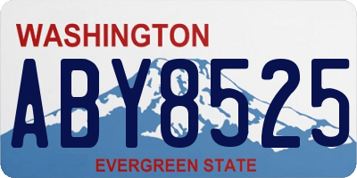 WA license plate ABY8525