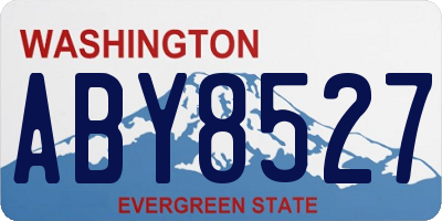 WA license plate ABY8527