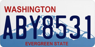 WA license plate ABY8531