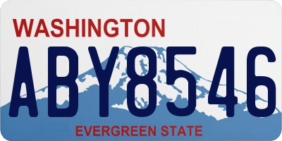 WA license plate ABY8546