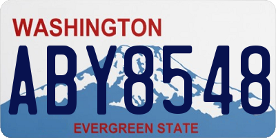 WA license plate ABY8548