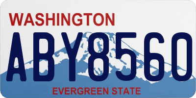 WA license plate ABY8560