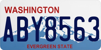 WA license plate ABY8563