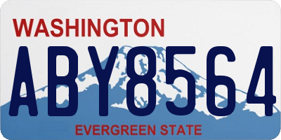 WA license plate ABY8564