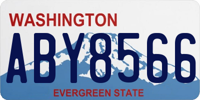WA license plate ABY8566
