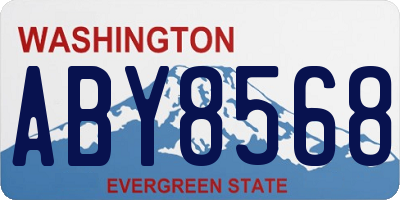 WA license plate ABY8568