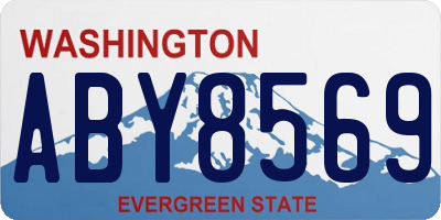 WA license plate ABY8569