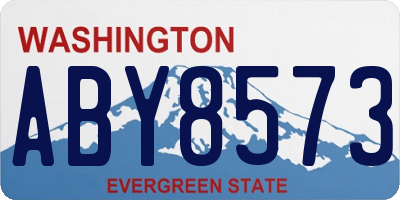 WA license plate ABY8573
